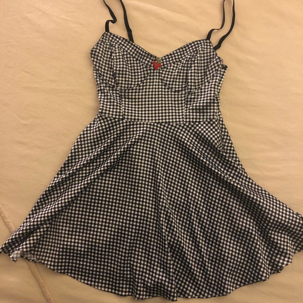 urban outfitters gingham romper dress